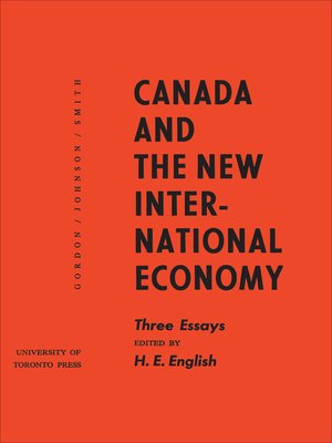 cover image of Canada and the New International Economy